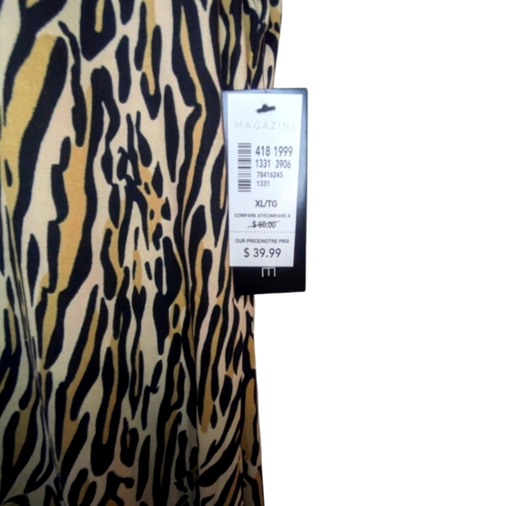 NWT Magazine Leopard print waterfall dress XL - Picture 4 of 4